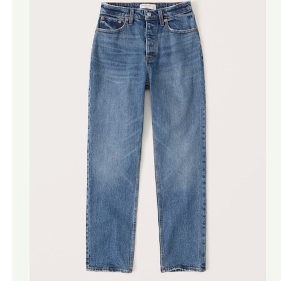 SOLD Abercrombie High-rise Dad Jean in Medium Wash - Picture 5 of 6
